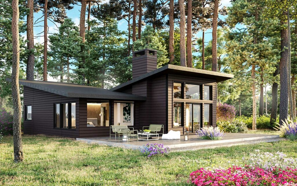 stunning exterior rendering of our luxury cabins in Wisconsin