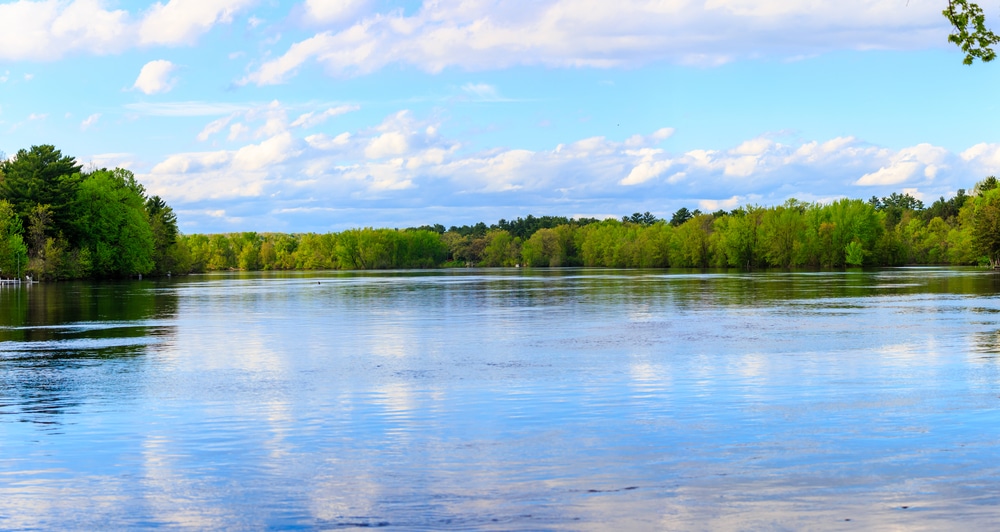 Panoramic view of the river in Wausau, the perfect place for some of the best Wisconsin River Kayaking