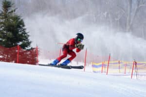 Alpine skier at Granite Peak Ski Area, like those participating at the Badger State Games in Wausau