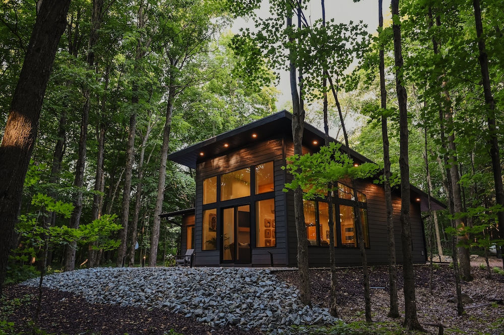 One of the most scenic Wisconsin cabin rentals, nestled on a wooded piece of property outside Wausau